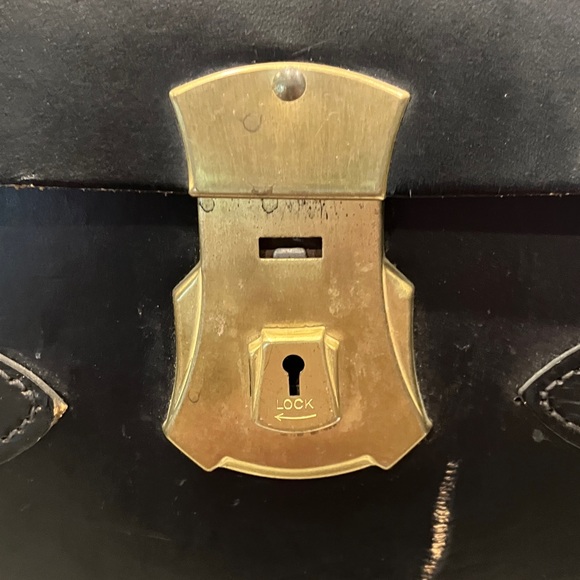 Military Leather Briefcase VIII Class 1 SPEC KK-B-650A Black Heavy Duty Vintage - Picture 6 of 10